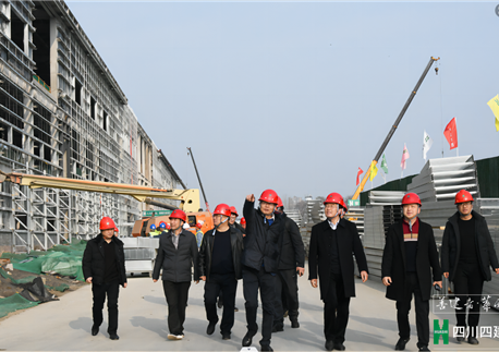 集团总工程师吴体一行到公司什邡通航产业园二期项目调研督导